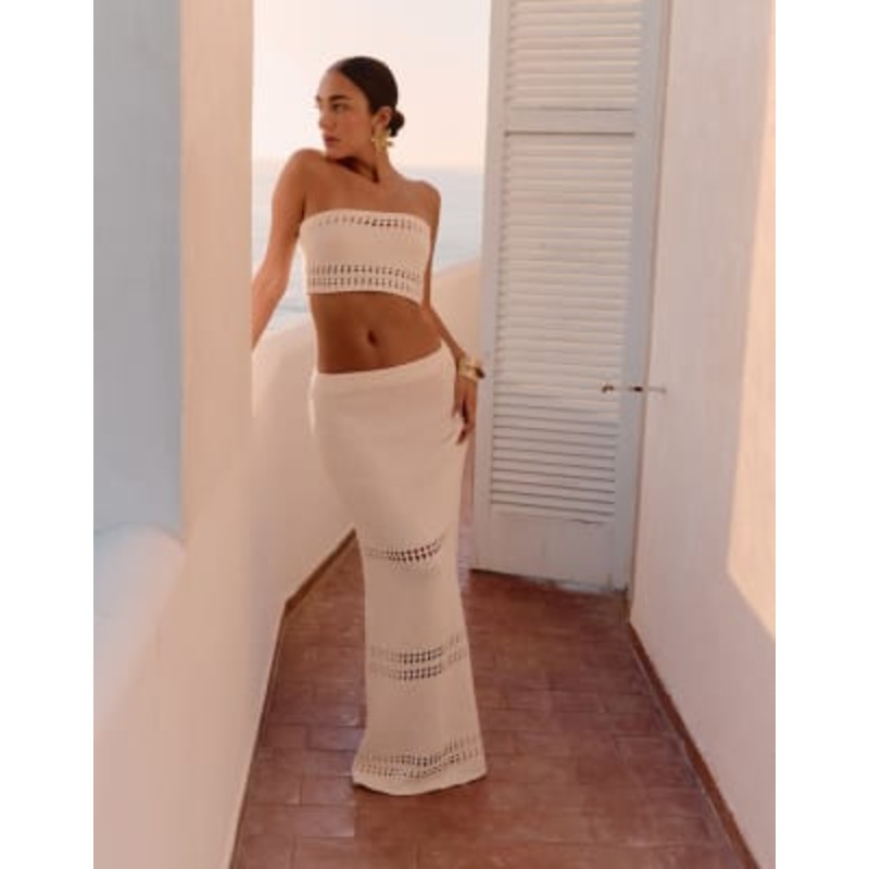 4th & Reckless x Luana Barron odette knit beach set in cream
