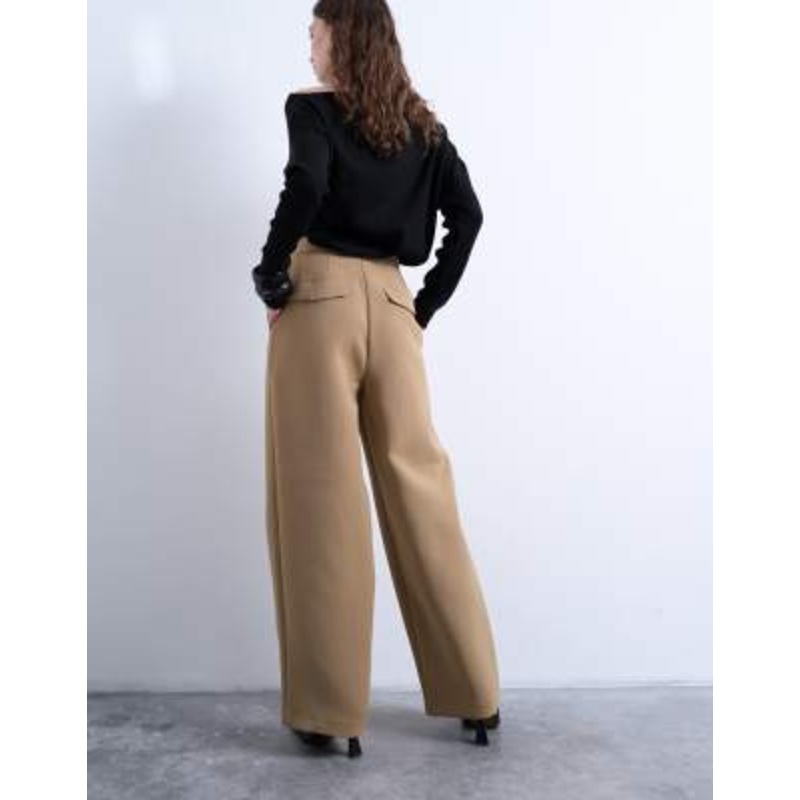 Topshop grandad style blazer in beige – part of a set