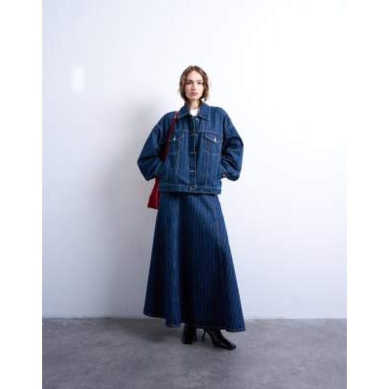 Topshop striped denim set