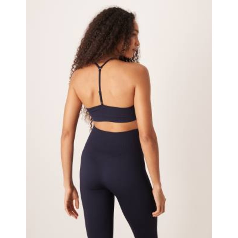 4505 seamless baby ribbed gym set in navy