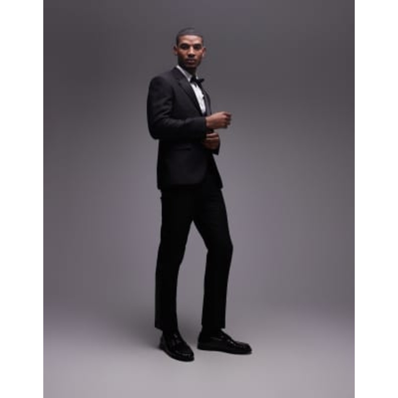 Topman entry slim tux in black
