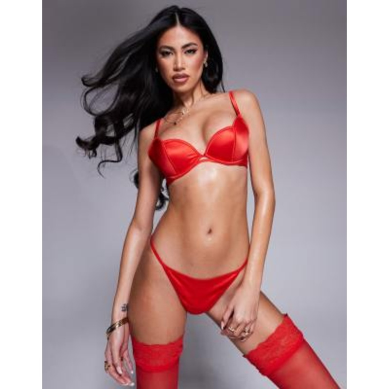 Bluebella Cara scalloped lingerie set in red