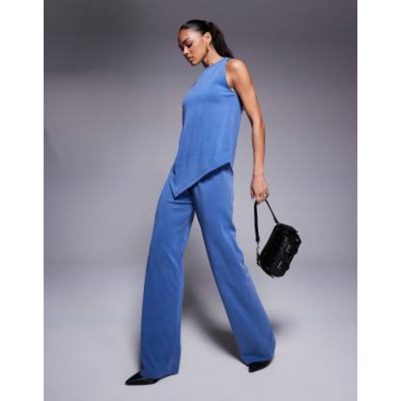 DESIGN cupro set in indigo blue