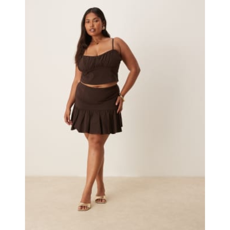 DESIGN Curve bengaline set in chocolate