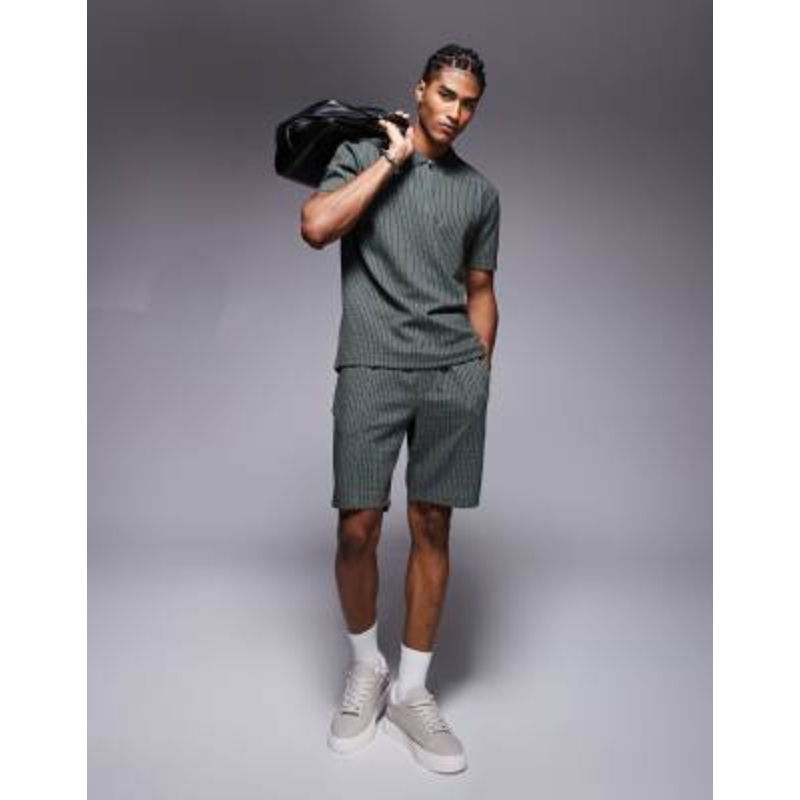 River Island jacquard set in khaki