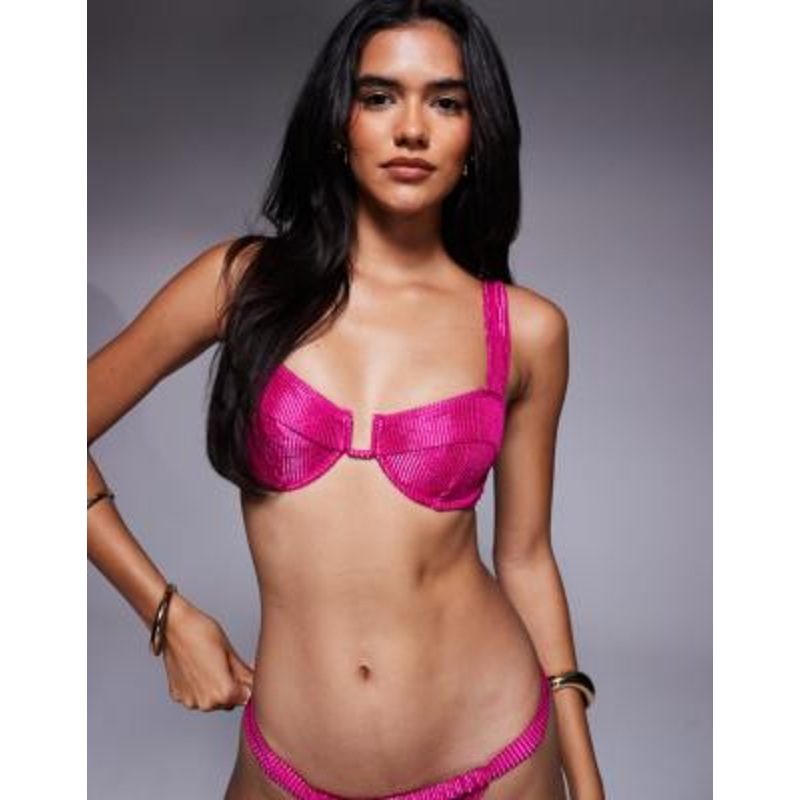 South Beach bikini set in magenta