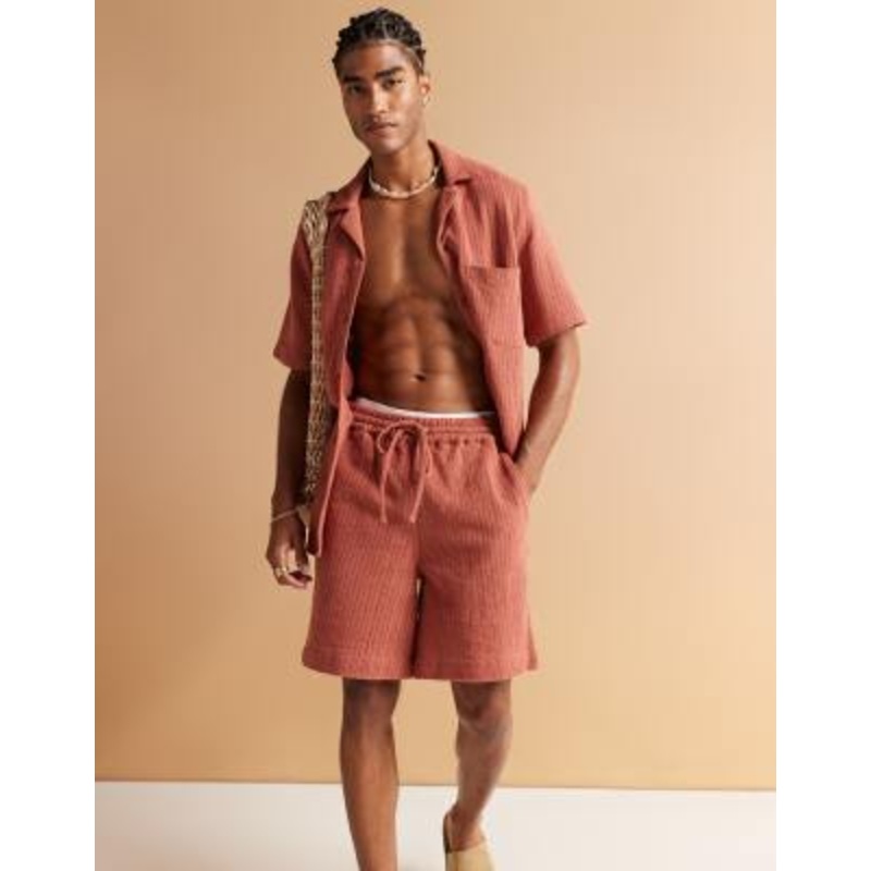 South Beach knitted beach set in rust