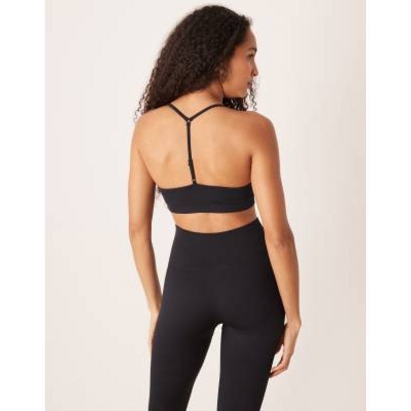 4505 seamless baby ribbed gym set in black