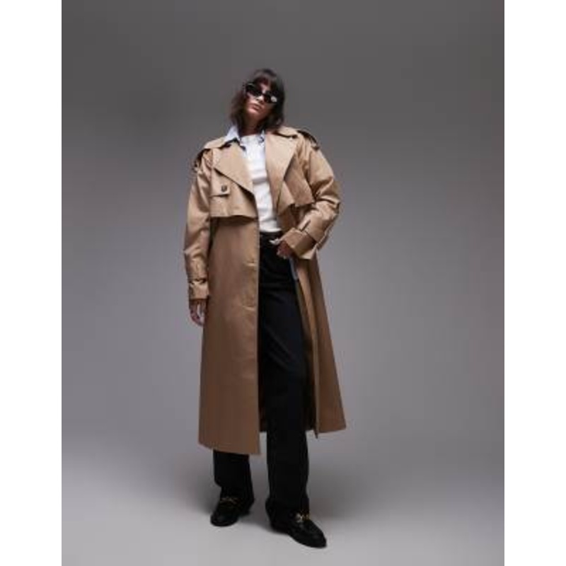 & Other Stories belted midaxi trench coat in beige