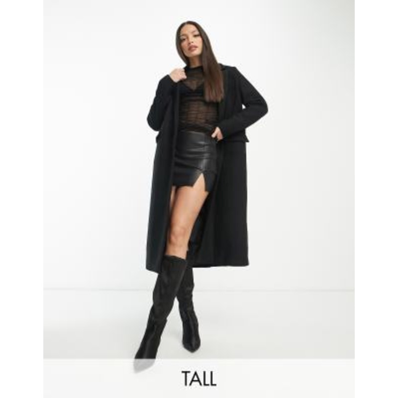 Vero Moda Tall oversized formal coat in black