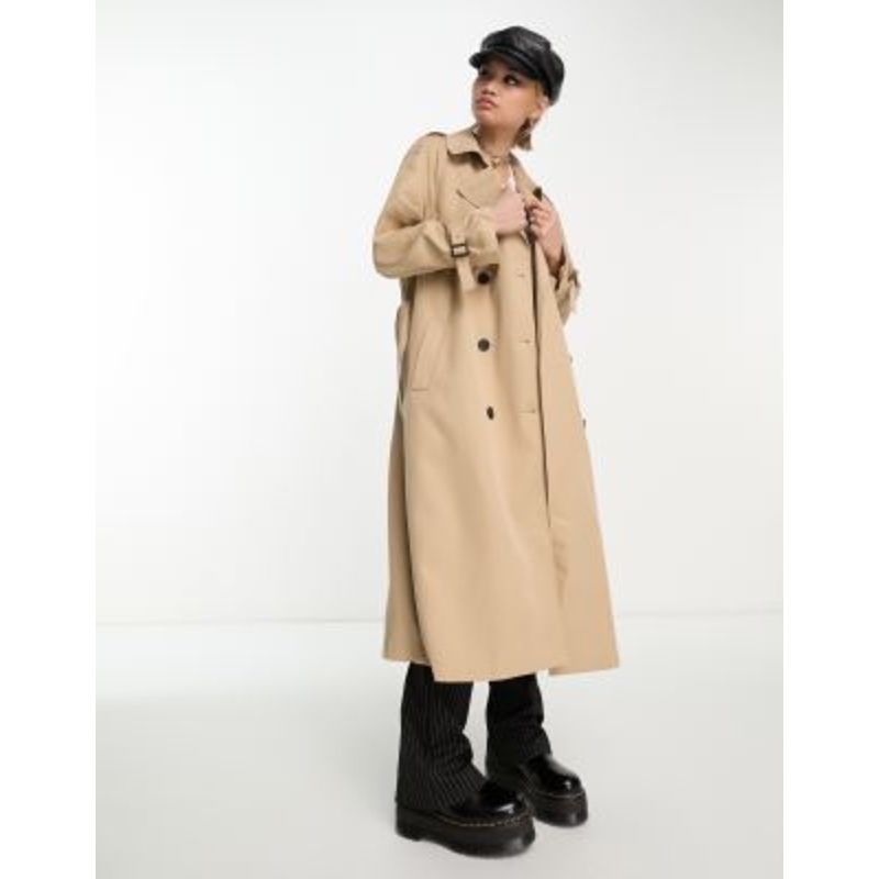 Only double breasted trench coat in camel