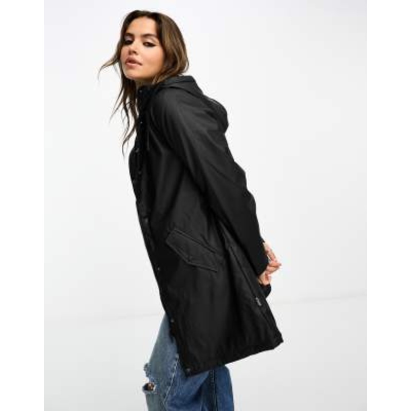Only lined rain coat in black