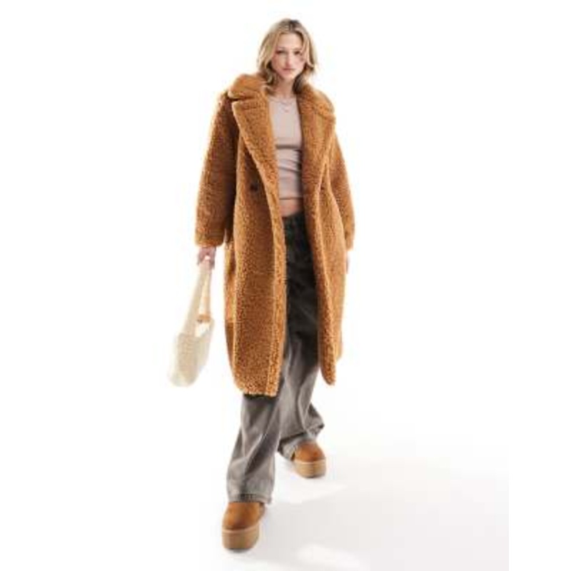 UGG Gertrude teddy coat in tan