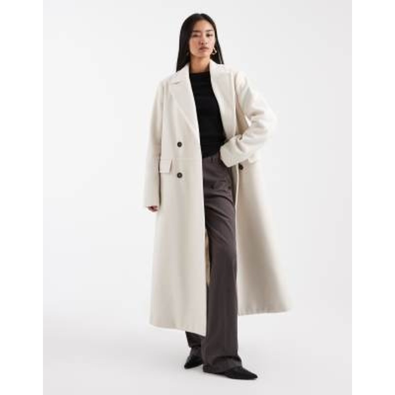 4th & Reckless longline structured formal coat in cream