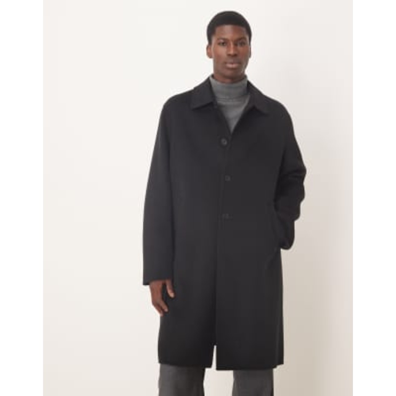 ARKET pure wool double layer overcoat in black