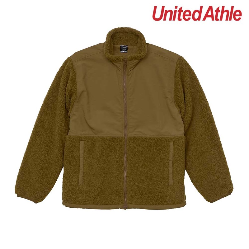 Lambswool Plush Coat with stand collar