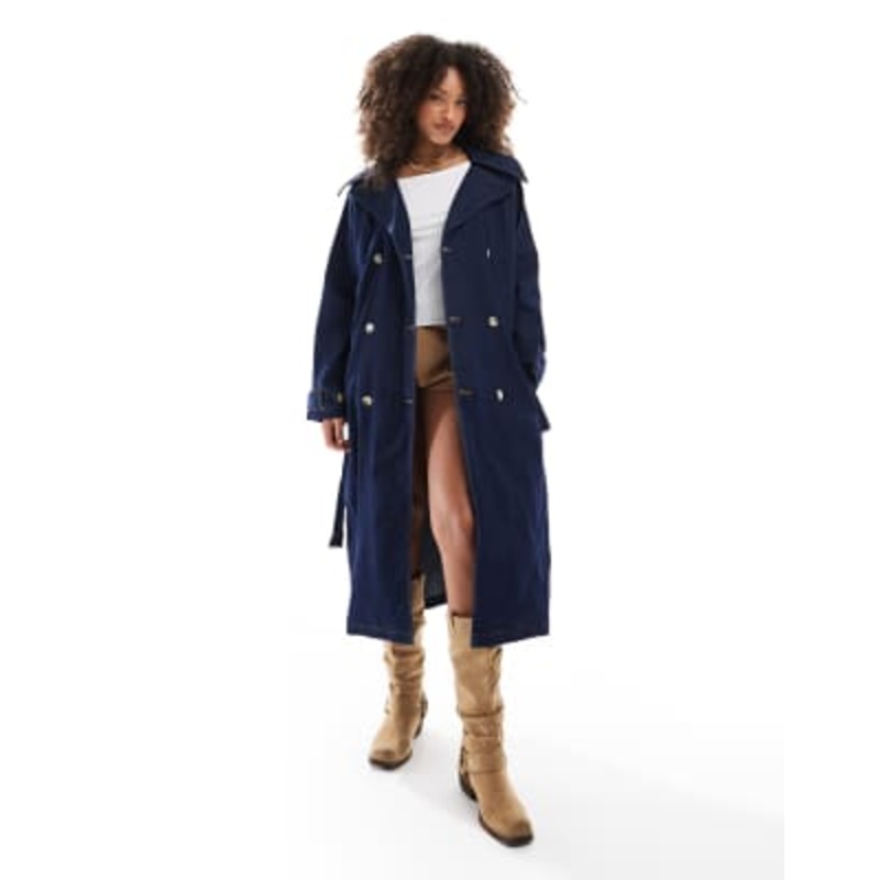 Miss Selfridge western denim trench coat