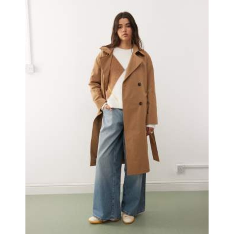 Noisy May trench coat in light brown
