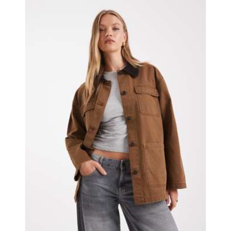 ONLY contrast detail barn trench coat in light brown