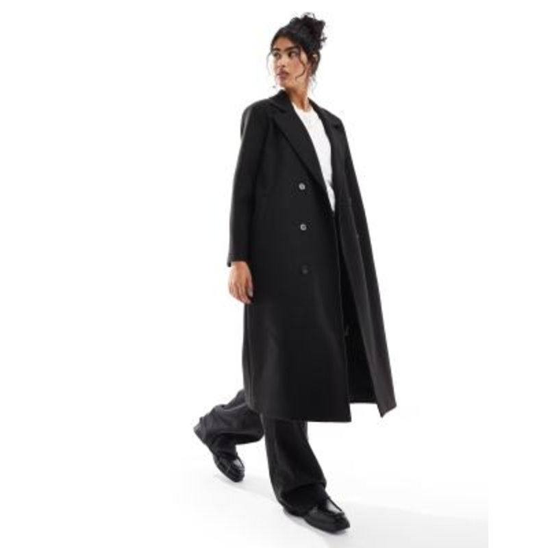 Cotton On longline harrison coat in black