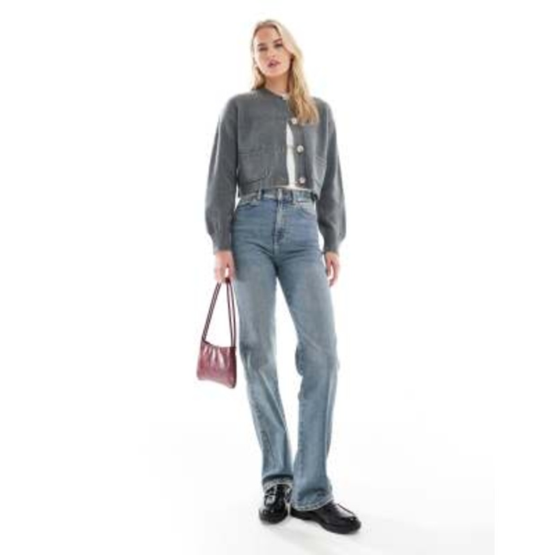 Dr Denim Tall Moxy straight leg jeans in cape mid dirt used