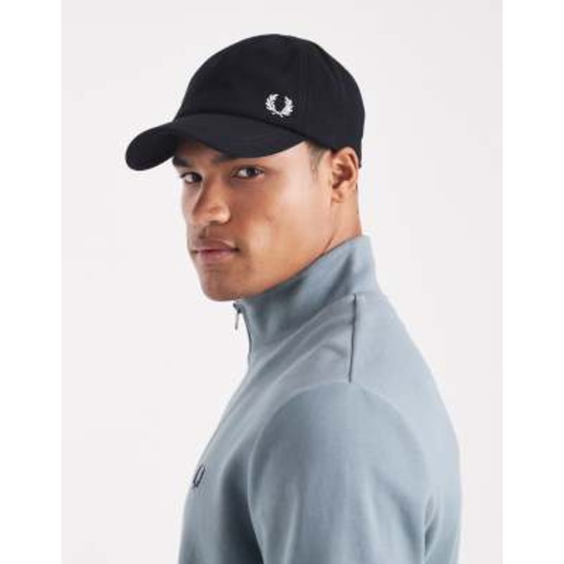 Fred Perry Pique Cap in Black