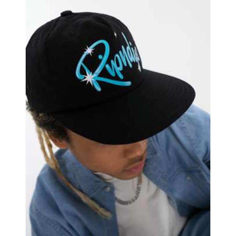 RIPNDIP sprinkles ripstop six panel strapback cap in black