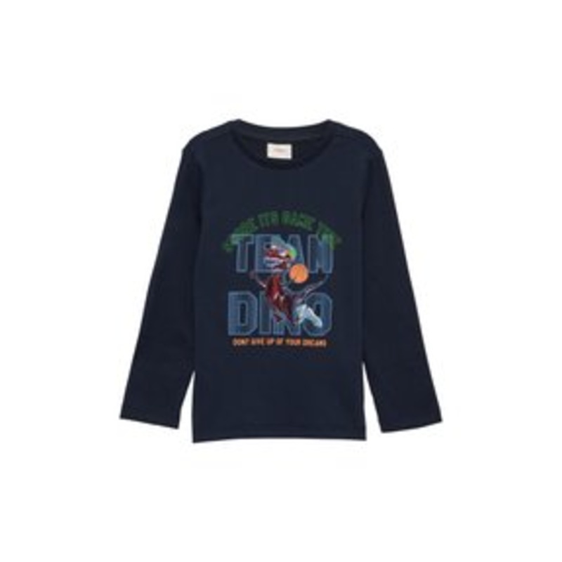 s.Oliver  ORN DUN IMPRIM CHATOYANT – Langarmshirt – navy/dunkelblau