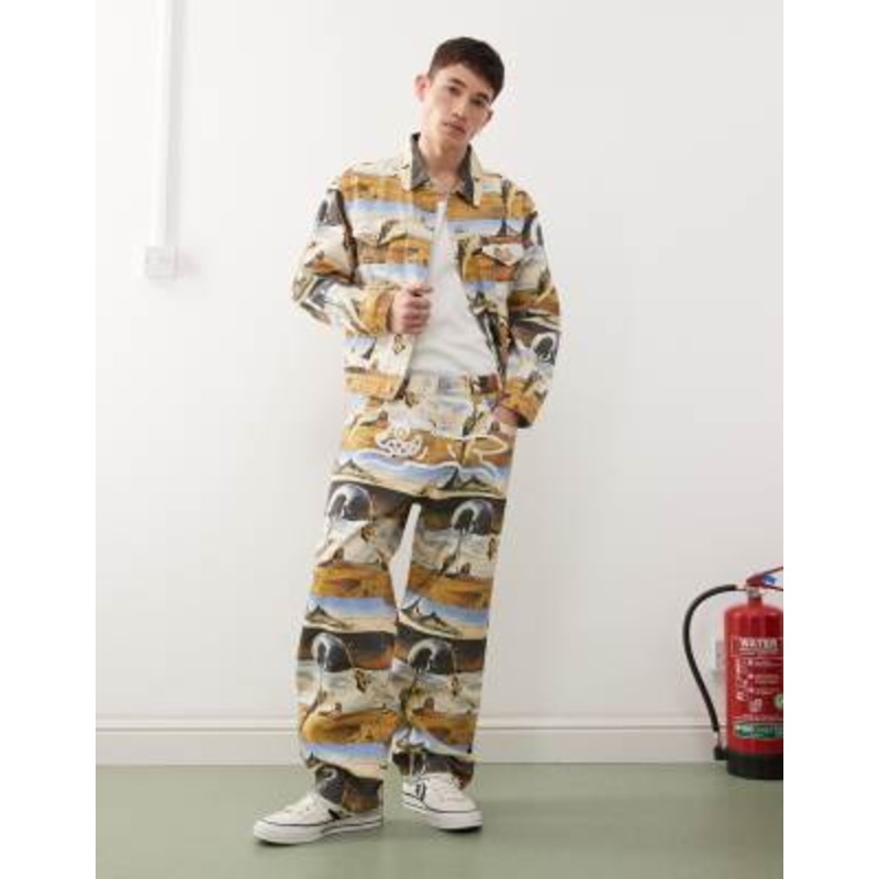 ICECREAM dreamscape all over printed straight leg denim jeans in multi – part of a set