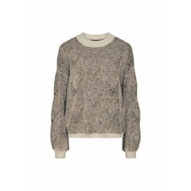 Pieces PCJENNA – Strickpullover – whitecap gray/wei