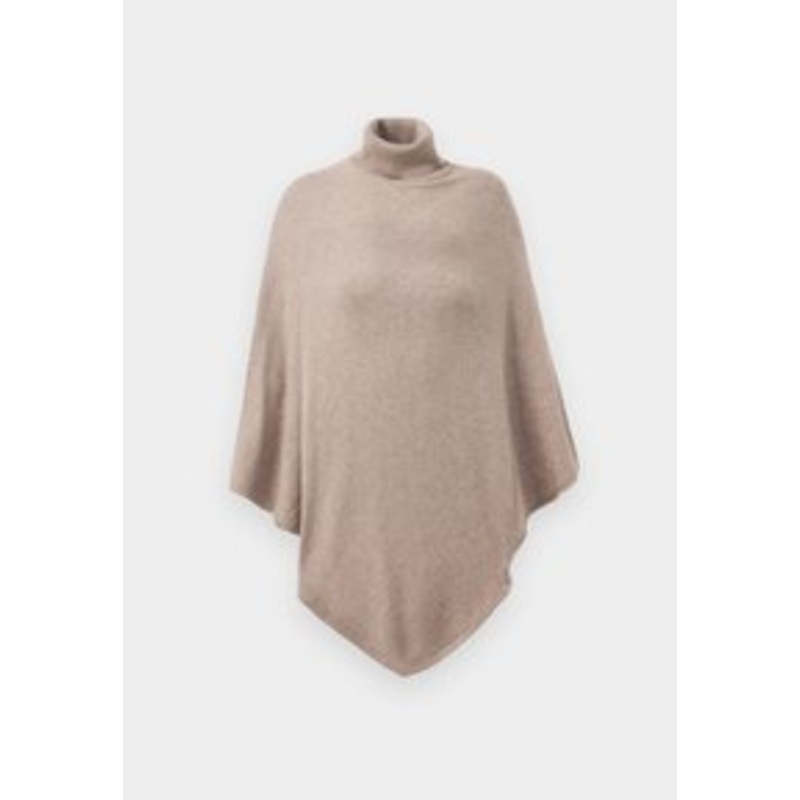 VILA VIRIL ROLL NECK PONCHO – Cape – light brown/hellbraun