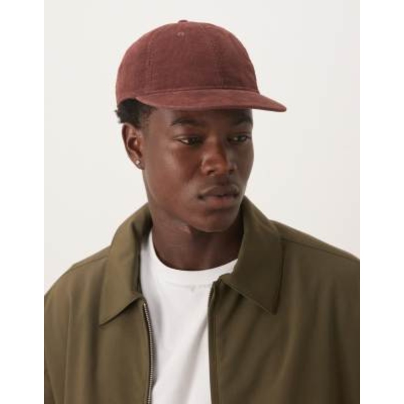 ARKET cord cap in burgundy red