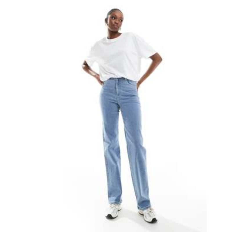 Dr Denim Tall Moxy straight leg jeans in cape light plain wash