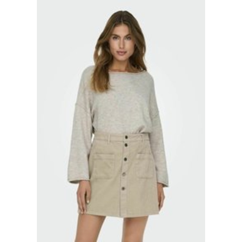 JDY JDYRUE LIFE L/S BOAT NECK PULL  NOOS – Strickpullover – chateau gray/grau