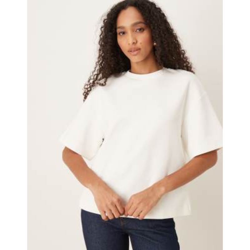 Mango Capsule heavyweight t-shirt in white