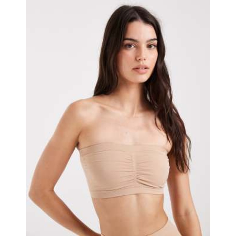 Perfect Secrets bandeau bra and medium shaper shorts set in cappuccino