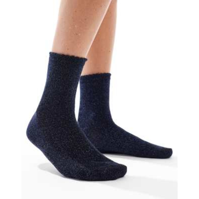 Pieces glitter socks in sky captain