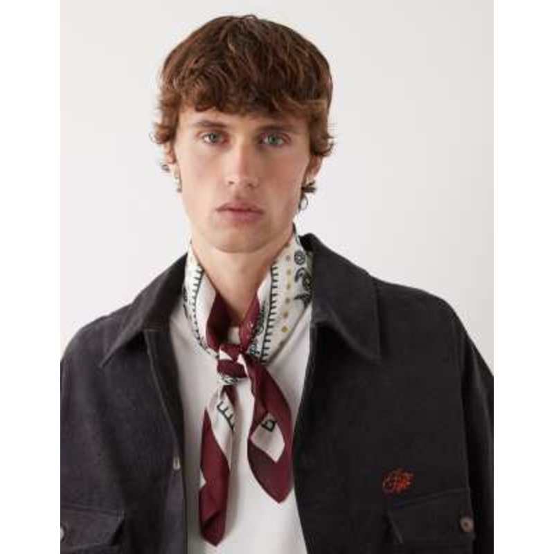 Prohibited escapism scarf in bordeaux