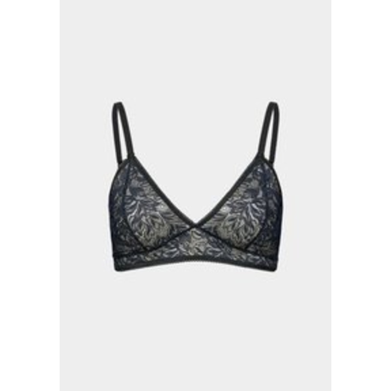 Erlich Textil Triangel BH – schatten schwarz/schwarz
