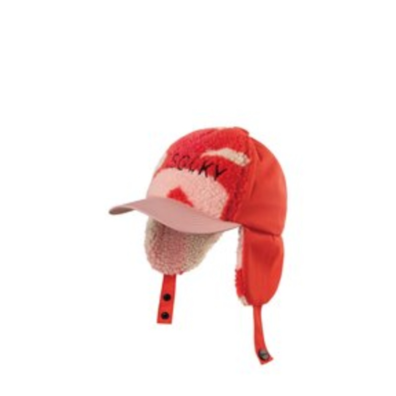 Gosoaky Cap – poppin red  printed teddy/dunkelrot