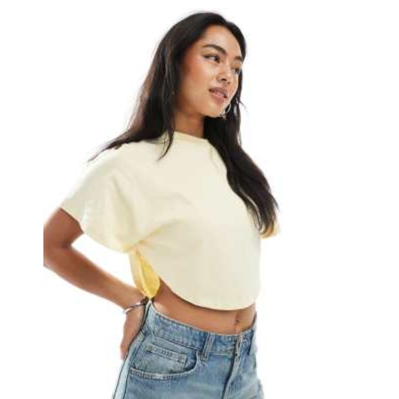 Miss Selfridge cape T-shirt in buttermilk