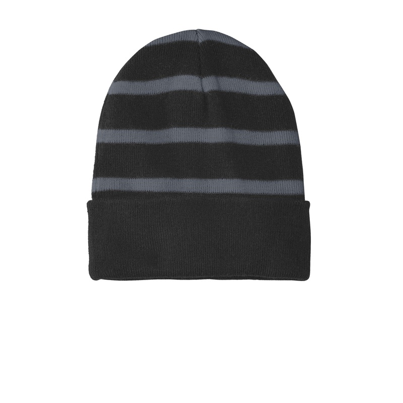 Sport-Tek Striped Beanie with Solid Band. STC31