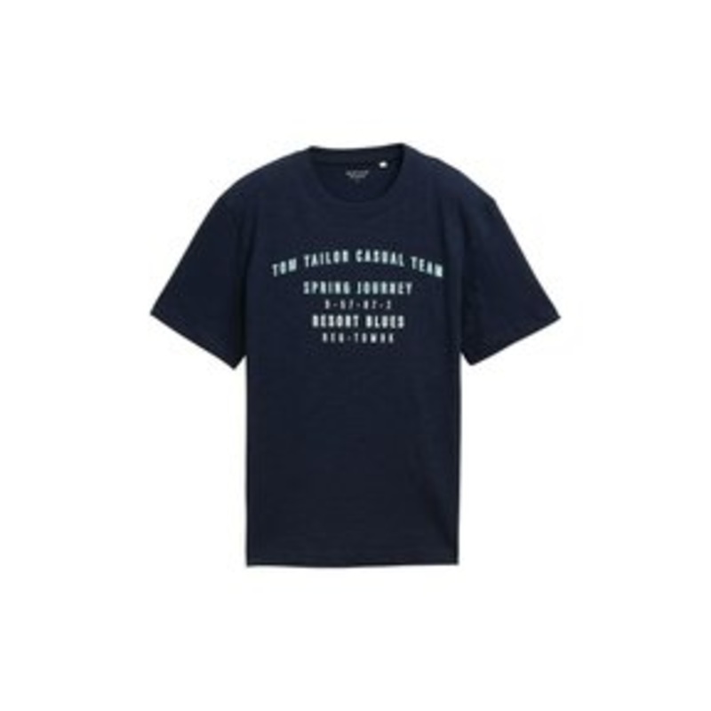 TOM TAILOR T-Shirt print – sky captain blue/dunkelblau