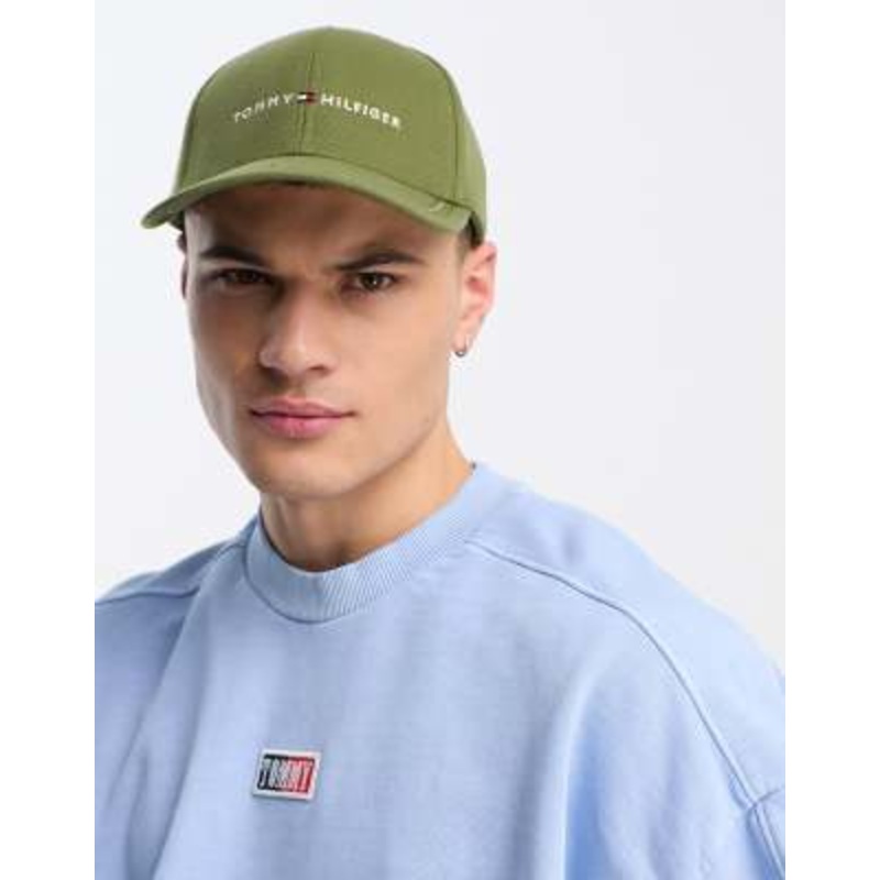 Tommy Hilfiger flag logo established cap in green