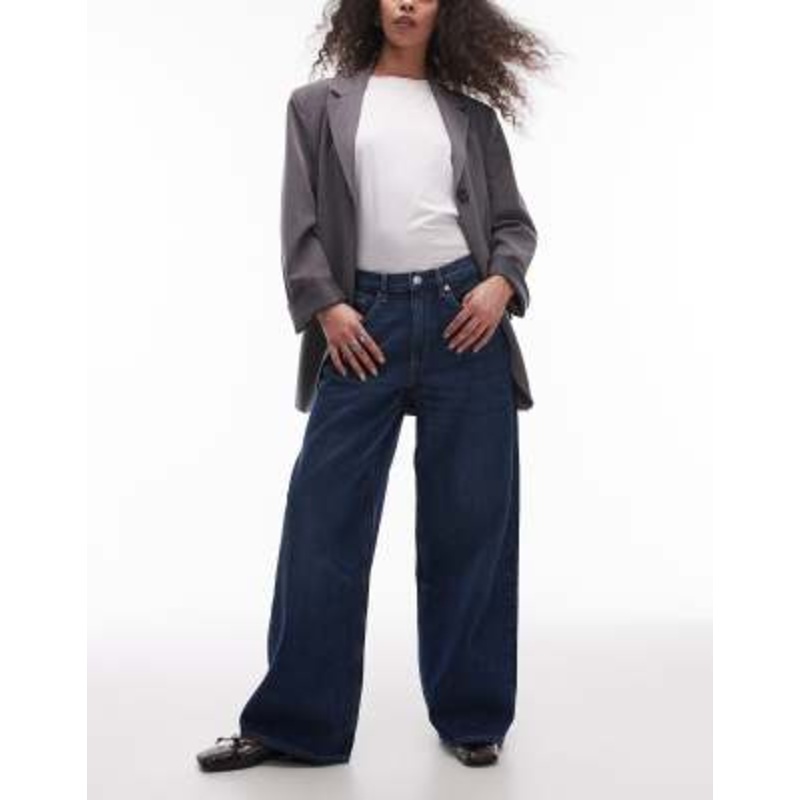 ARKET Cloud low rise baggy wide leg jeans in clean deep blue