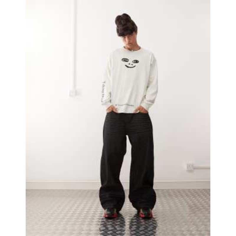 Cheap Monday Looser baggy jeans in black rinse wash