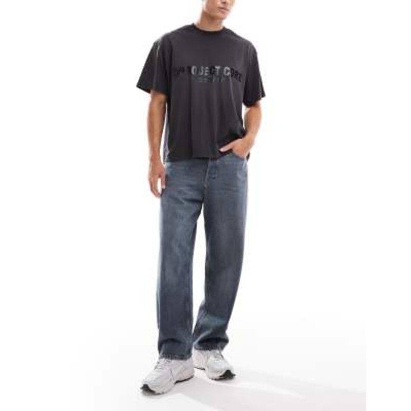 Jack & Jones alex baggy jeans in dark blue