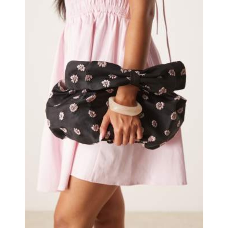 Sister Jane Rose Bells jacquard bag in black multi