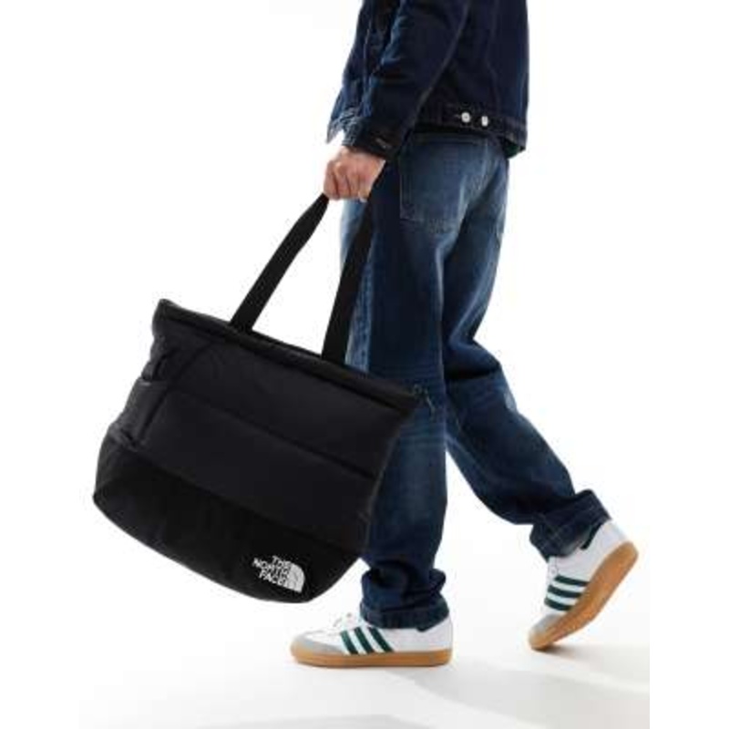 The North Face Nuptse down fill puffer tote bag in black