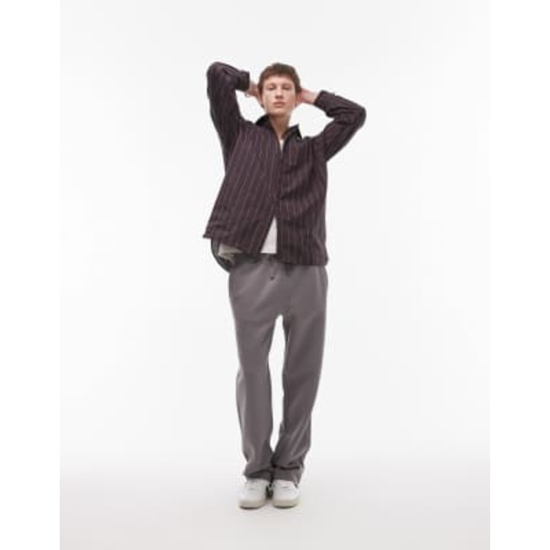 Topman baggy fit sweatpants in charcoal